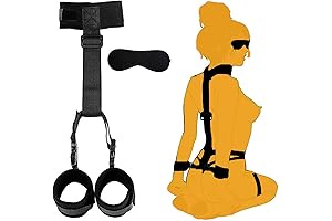 Sex Resistant Behind Back Neck to Wrist Bondaged Restraints Sex Cuff Bracelets...