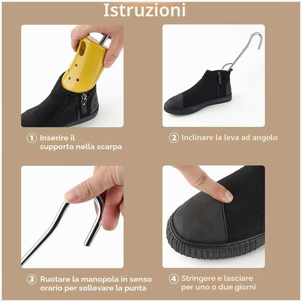 Estensore per scarpe per piedi spessi, per allungare, da lavoro, altezza del collo del piede, regolabile, per scarpe da ginnastica da donna/uomo, scarpe basse da trekking