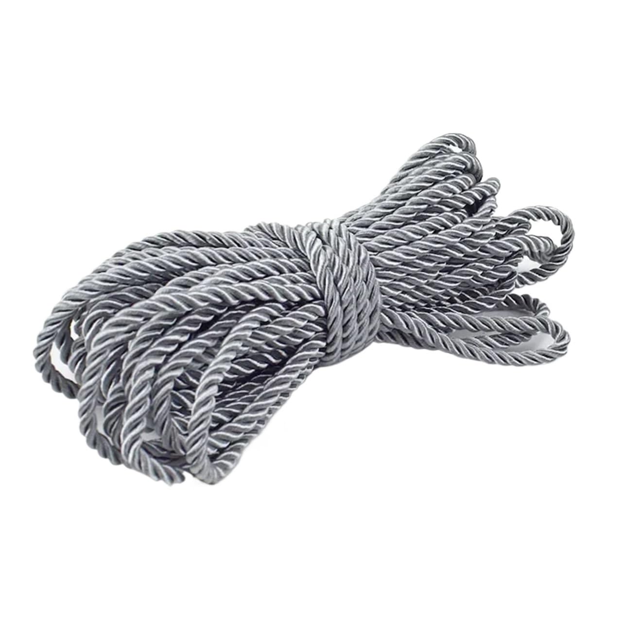 Twisted Cotton Cord 10/20M 5mm 3 Shares Twisted Cotton Nylon Cords Colorful DIY Craft Braided Decoration Rope Drawstring