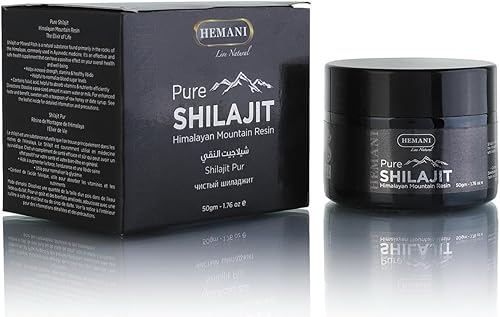 Miniatura 6 de Hemani Resina Shilajit pura del Himalaya (asfalto) 1.76 oz  Hierba adaptogénica de calidad premium para vitalidad, energía y bienestar, apoya la