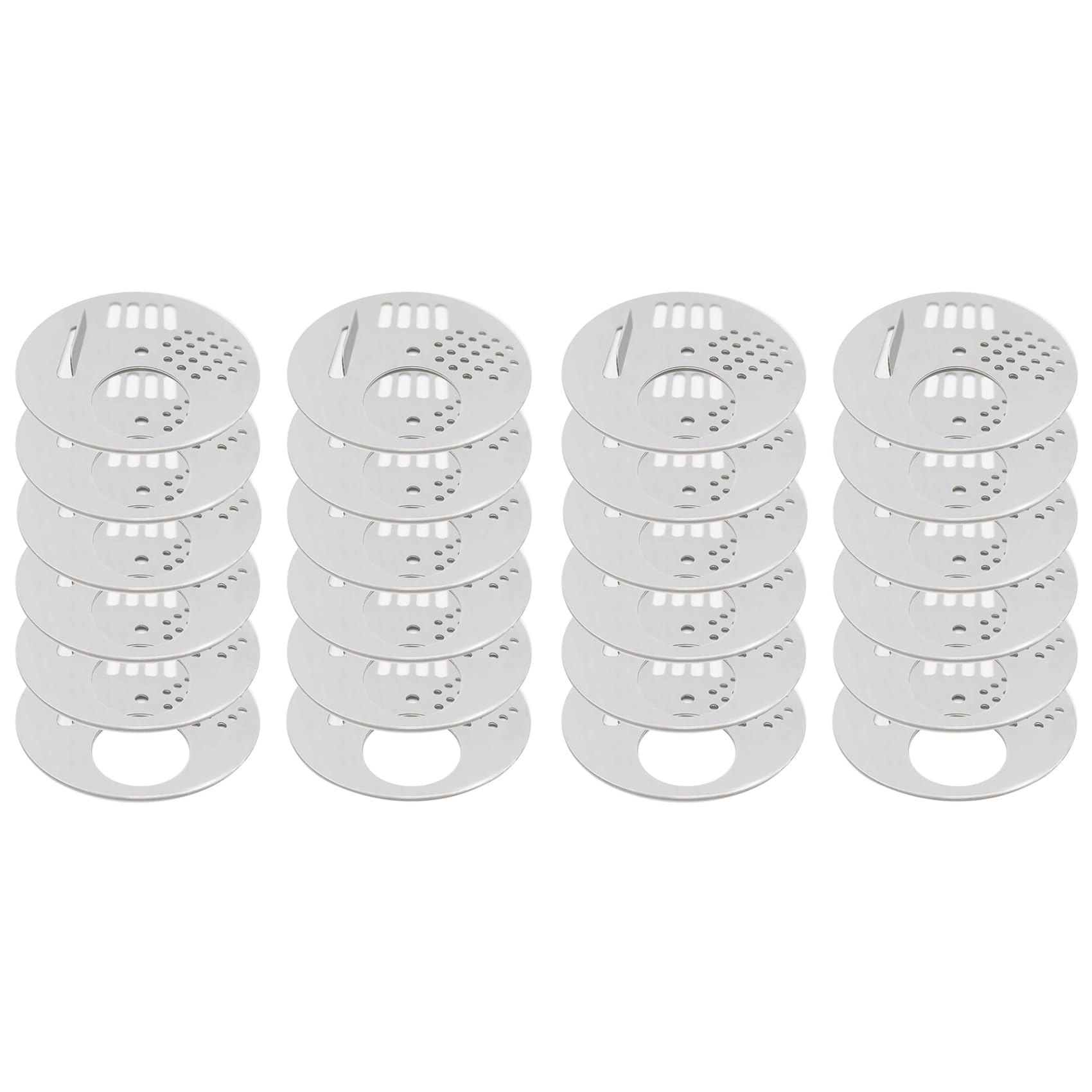 Jnchdghwa Silver 24Pcs Bee Hive Nuc Box Entrance, Entrance Disc Rotatable Beekeeping Tool, Bee Hive Entrance