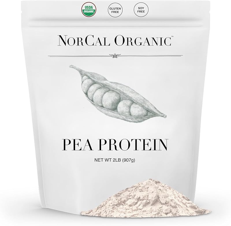 NorCal Organic Pea Protein Isolate, Unflavored, Vegan, 2 lb, 35 Servings