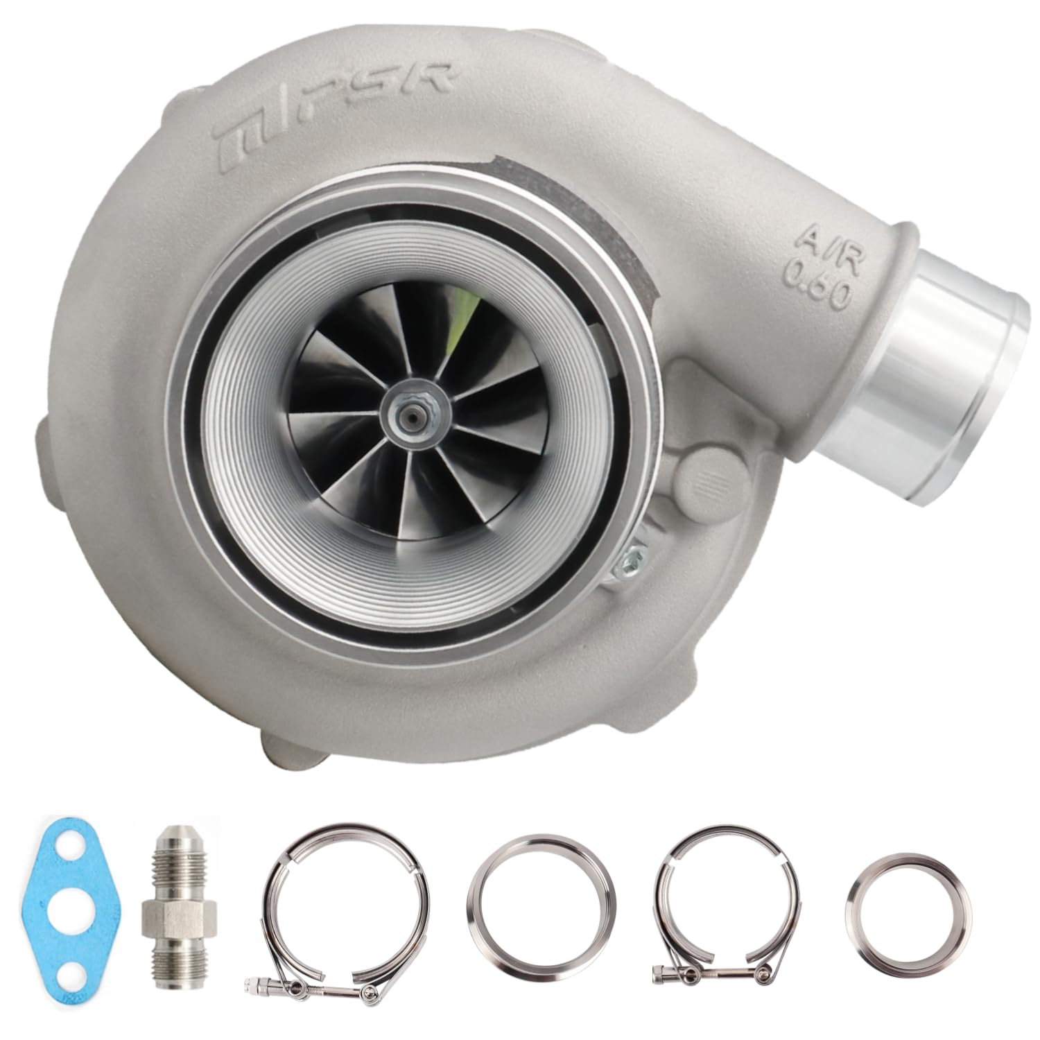 Pulsar Turbo T51R MOD PSR3076 GEN2 Dual Ball Bearing Billet Wheel Turbo Stainless Steel Dual Vband 0.82A/R