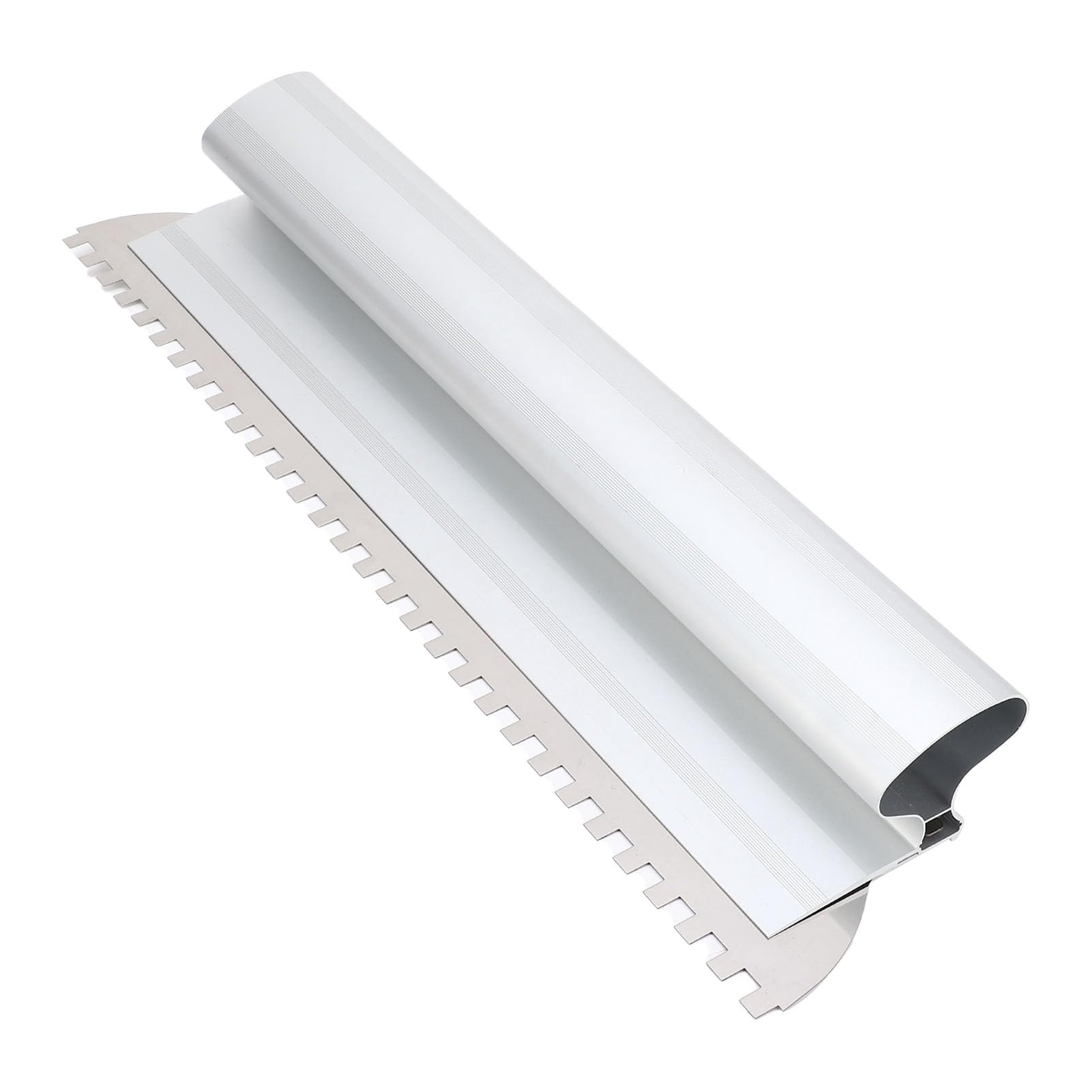 Alomejor Paleta de Muesca Cuadrada Esparcidor Adhesivo de Aleación de Aluminio de Acero Inoxidable Duradero para Suministros de Azulejos para Contratistas Profesionales Artesanos (24 pulgadas)