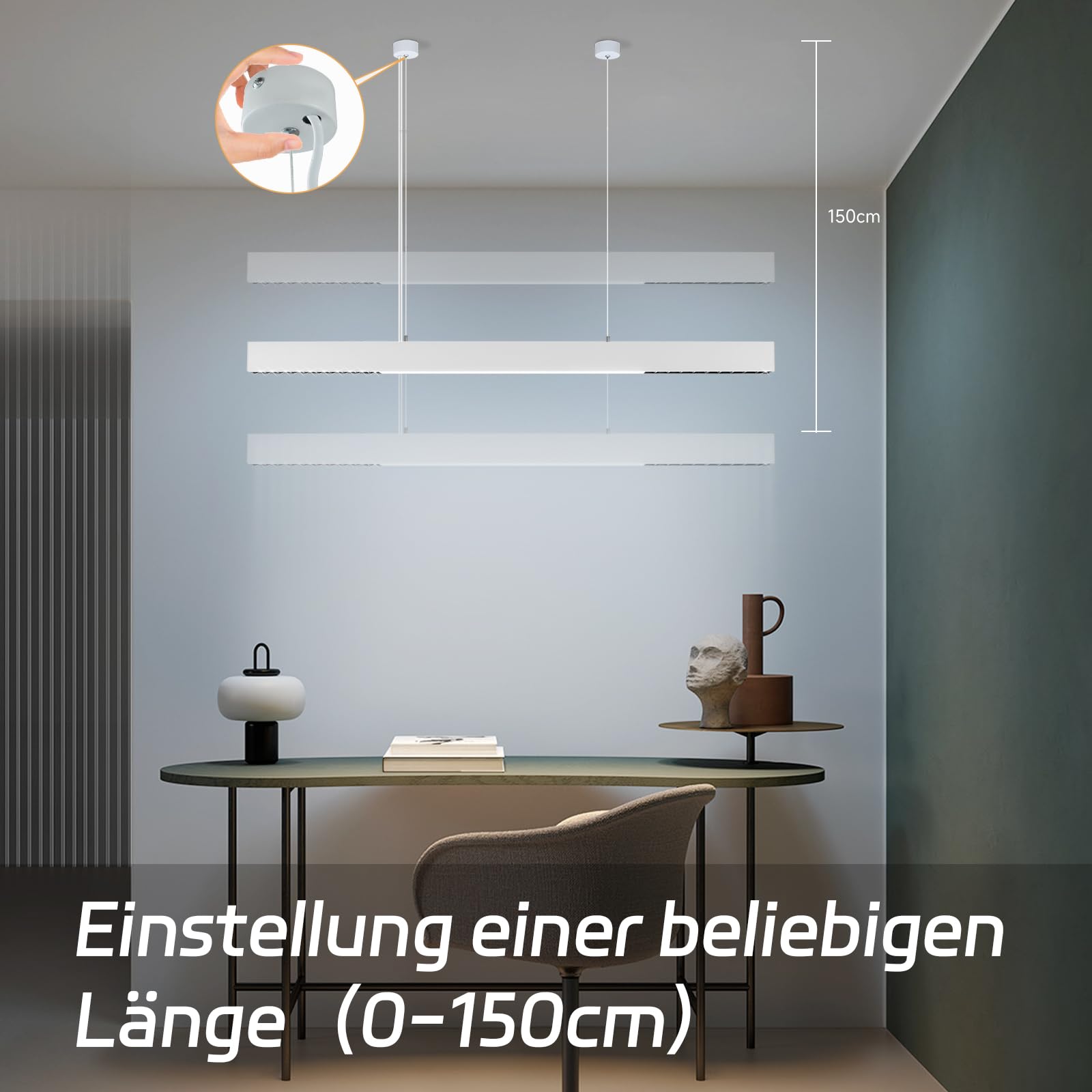 Homefire Pendelleuchte Esstisch Dimmbar Hängelampe: Modern Pendellampe