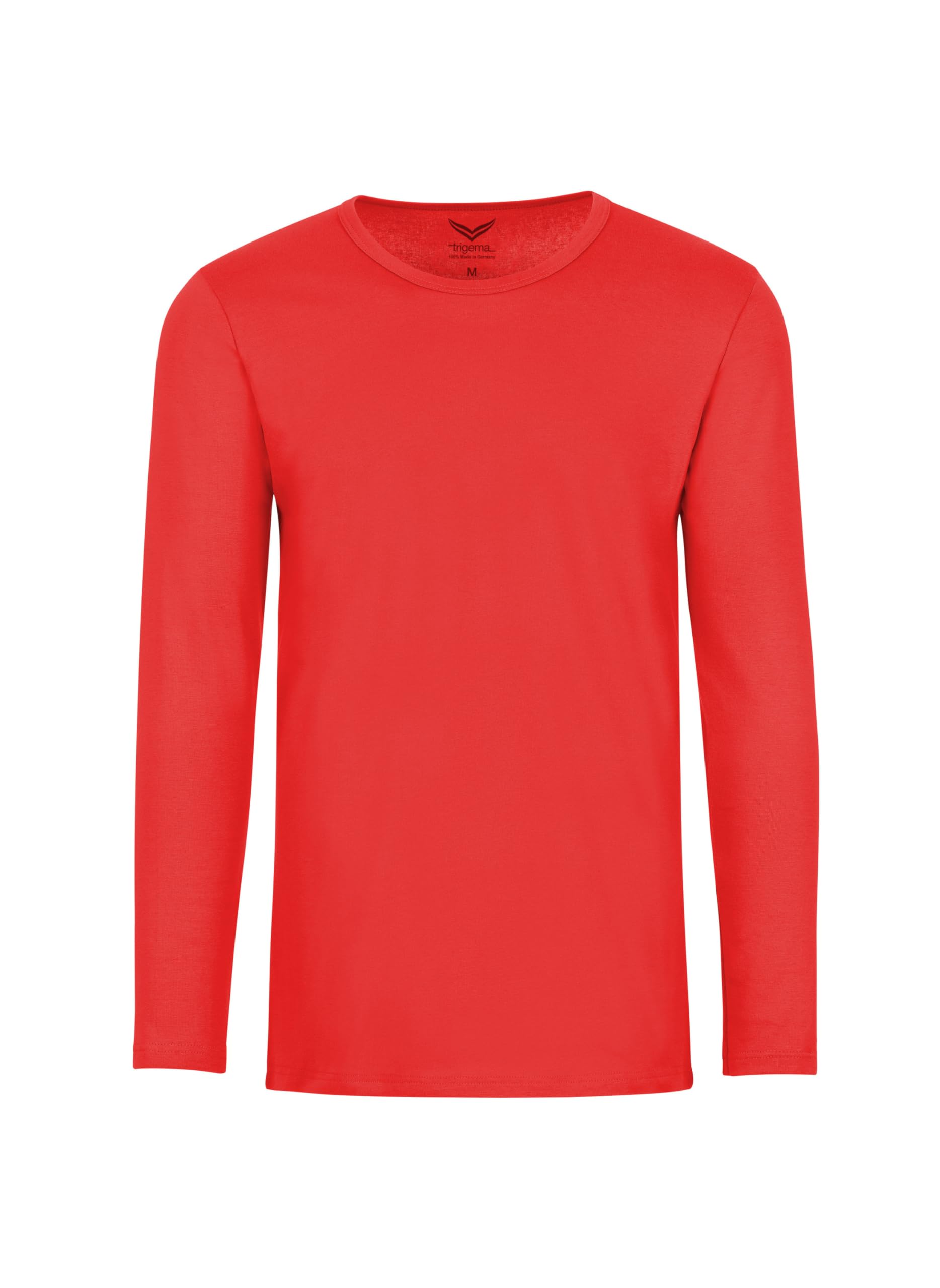 Trigema - Men's Long-Sleeved T-Shirt - blue - Large