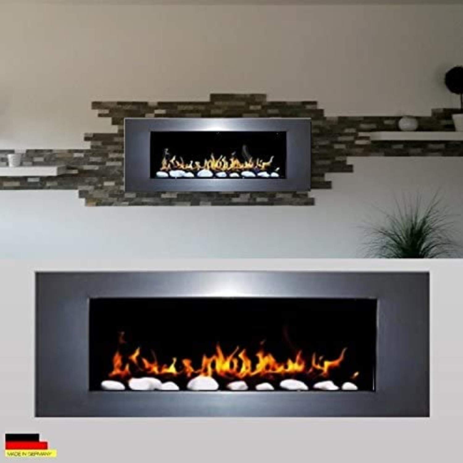 White Gel Fireplace