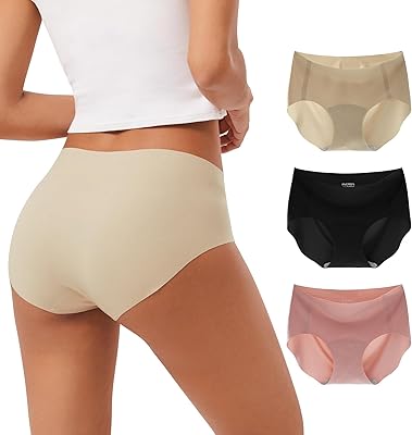 INNERSY Women's Seamless No Show Hipster Panties Invisible Light Underwear 3-Pack