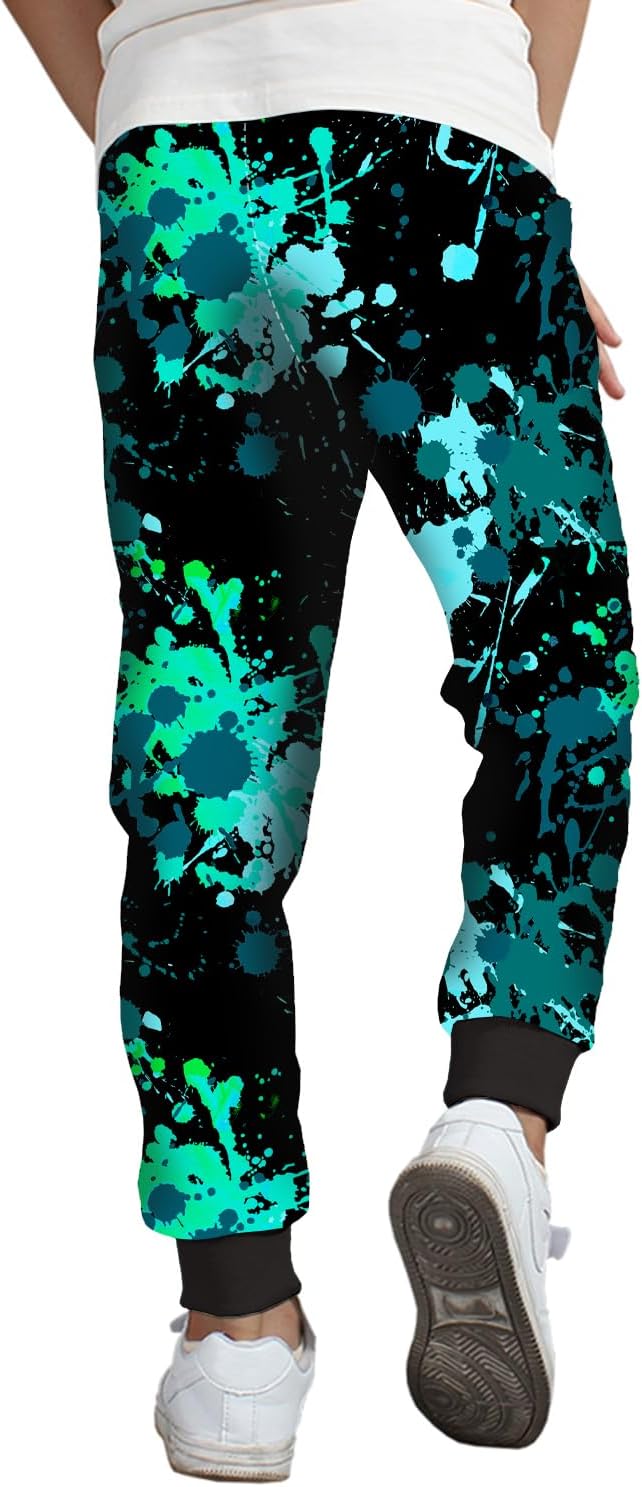 BINPAW Boys Printed Pants Funny 3D Graphic Drawstring Jogger Sweatpants for Kids 4-16Y - Image 5