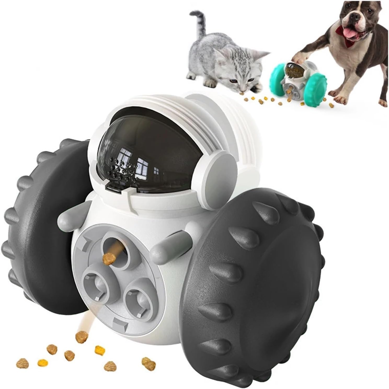 Dog Treat Leaking Toy Pet Puzzle Interactive Tumbler Toy Puppy Cat Slow Food Feeder Dispenser Dog Training Supplies(Black)