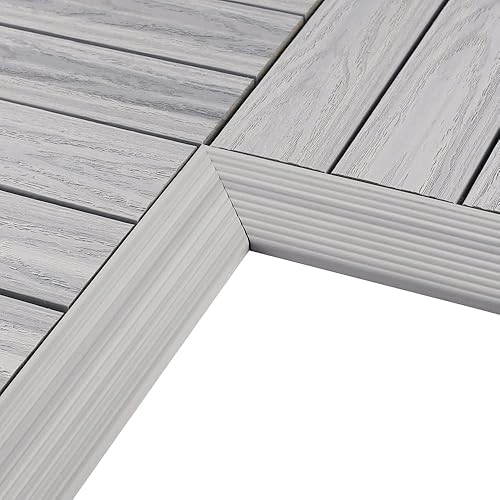 Miniatura 10 de NewTechWood 16 pies x 1 pie de baldosa de cubierta compuesta rápida en esquina interior Fascia en azul griego (2 piezascaja)