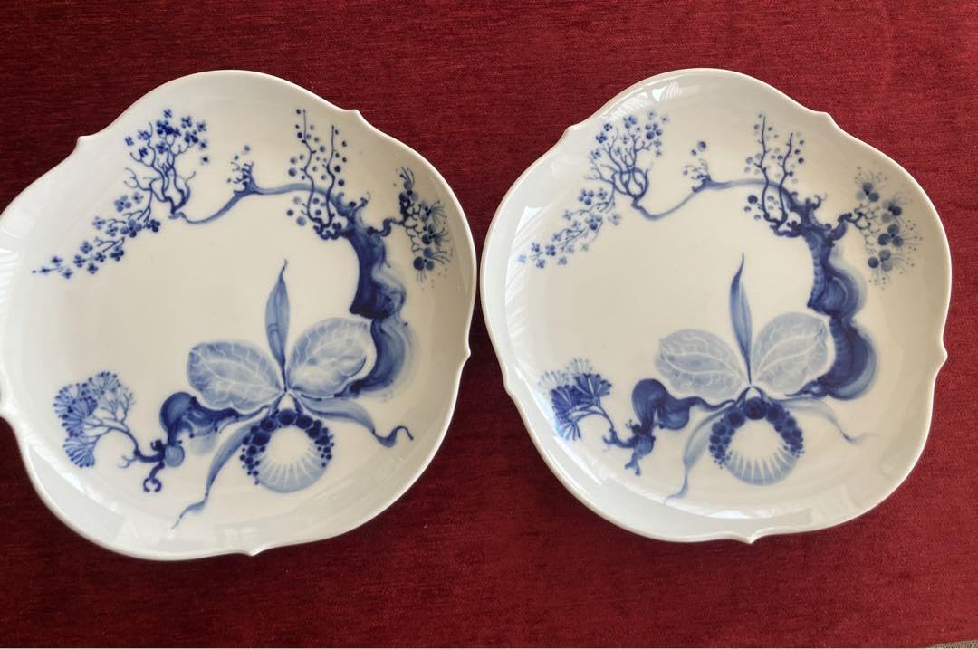 (お値下げ) 2枚セット！Meissen マイセン 23501 ブルーオーキッド Amazon.co.jp: 2枚セットMeien マイセン 23501 ブルーオーキッド
