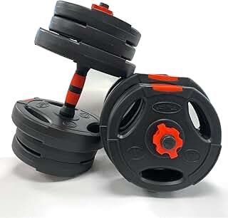 20kg Adjustable Dumbbells Set - Free Weights Dumbbell Handle