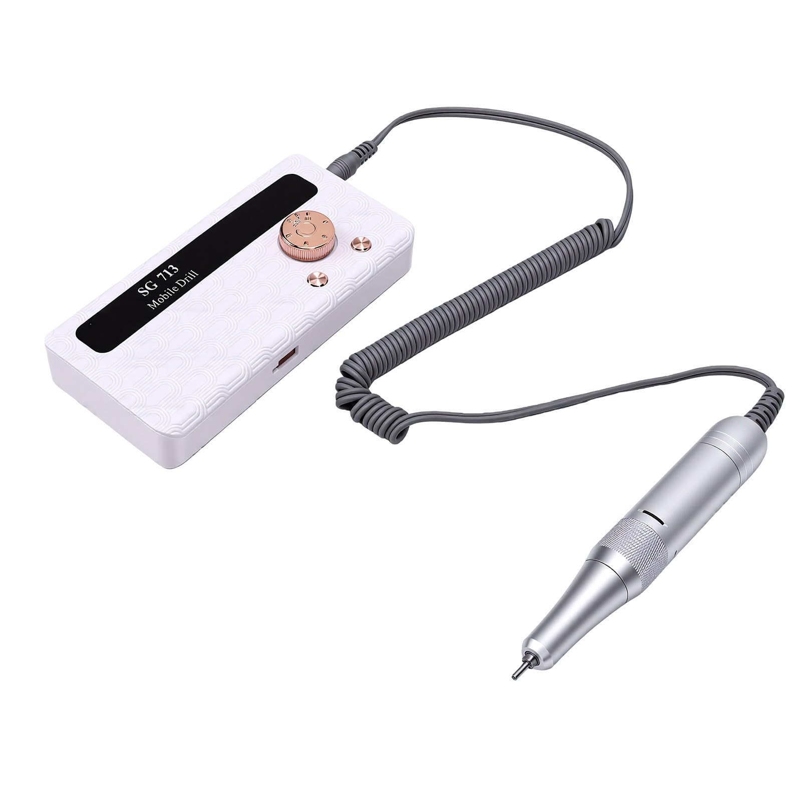 Generic Lima per Unghie Wireless con velocità Regolabile e Kit Completo di Accessori per Uso Domestico e in Viaggio Design Leggero (DMJTZ-SG713-Bianco)