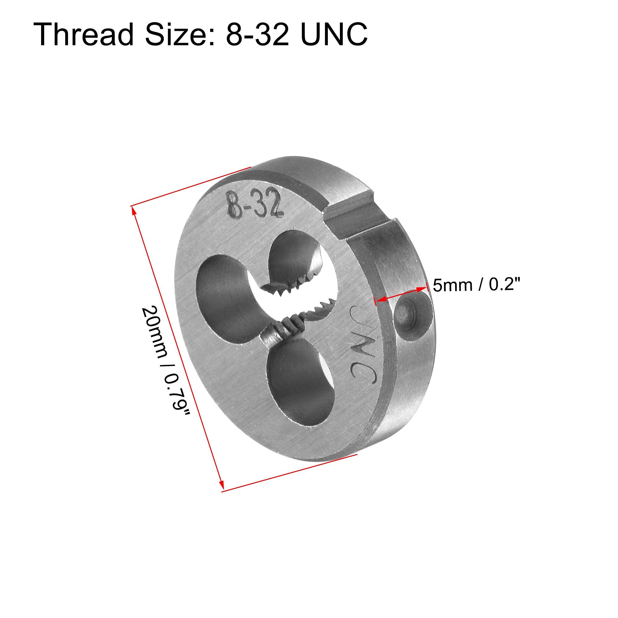 uxcell Round Die Stock Handle Wrench Set, #8-32 UNC Threading Die and 20mm Die Holder (Fits: 11mm-20mm OD Die / M3-M4 Thread Die) Adjustable for Bolt Thread Repair — Amazon image 3