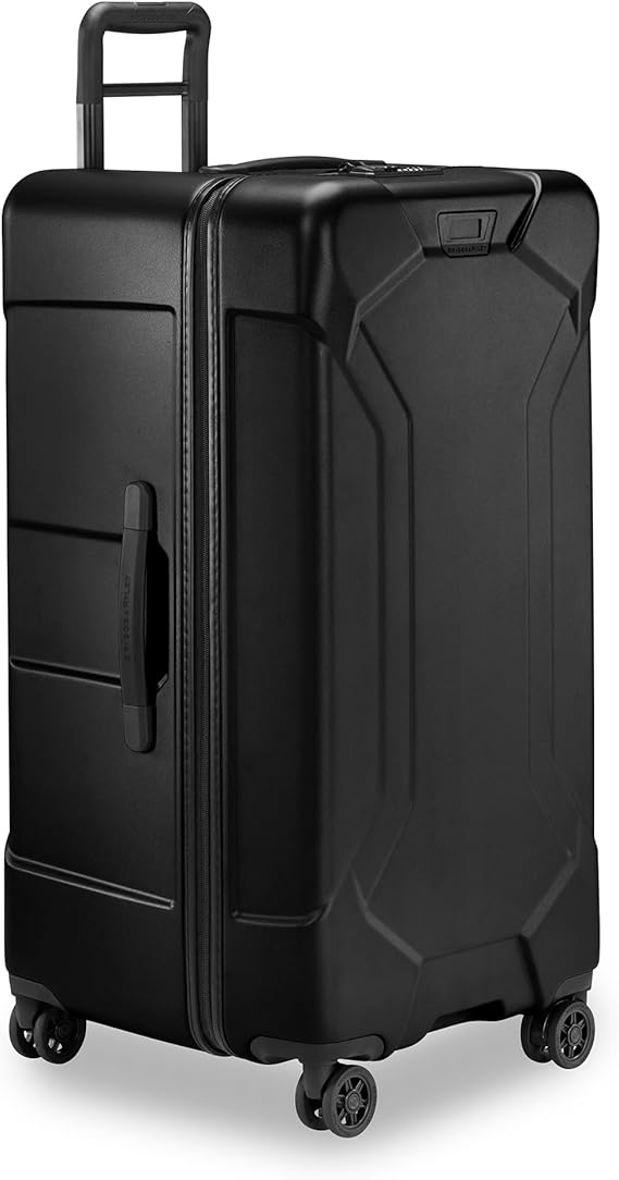 Briggs & Riley 32 Extra Large Trunk Spinner - Checked Luggage for Travel, Suitcases with Wheels, Hardside Rolling Bag for Men & Women, Self-Repairing Zipper - Torq Collection, Stealth Black