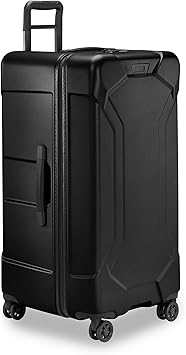 Briggs & Riley 32 Extra Large Trunk Spinner - Checked Luggage for Travel, Suitcases with Wheels, Hardside Rolling Bag for Men & Women, Self-Repairing Zipper - Torq Collection, Stealth Black