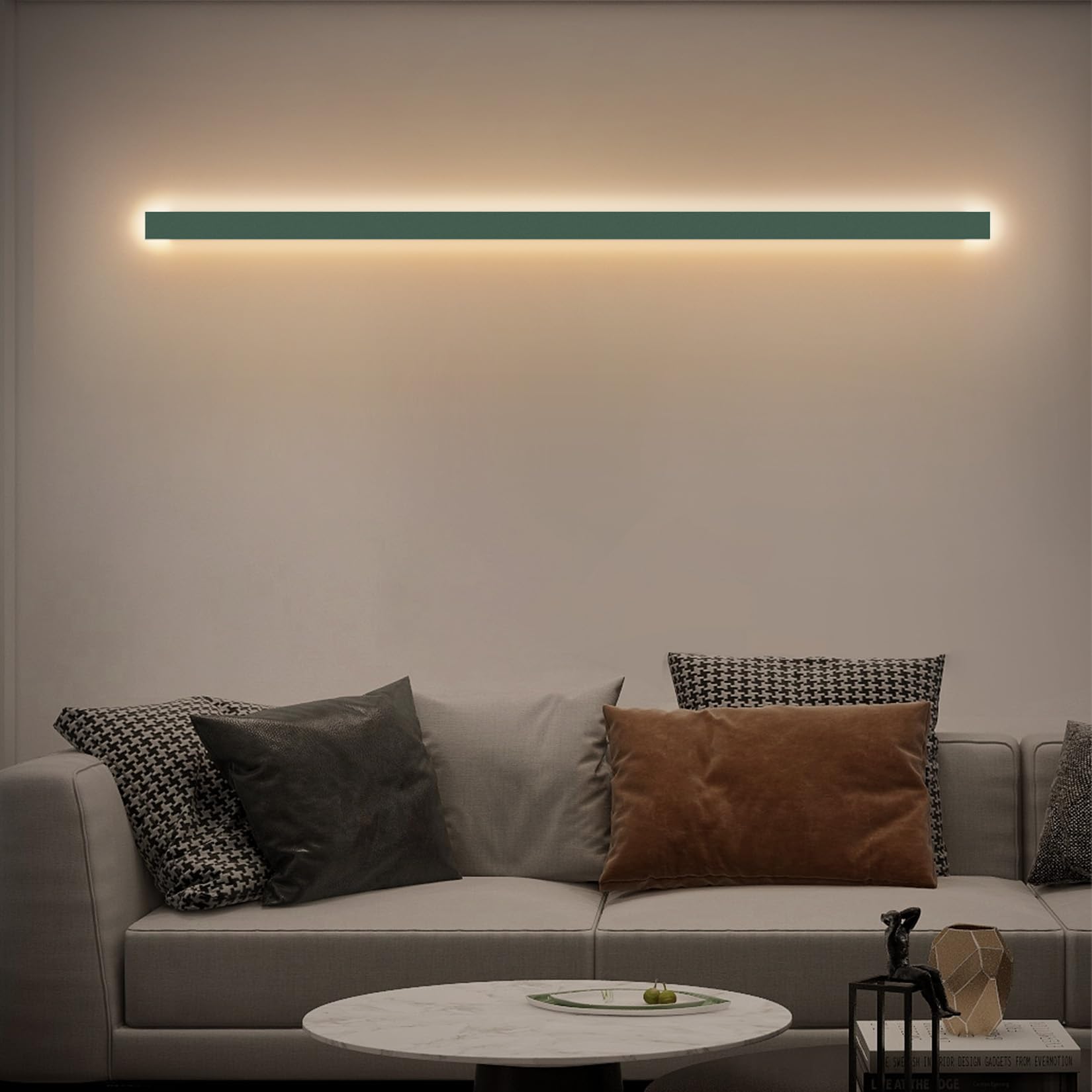 Klighten LED długa lampa zewnętrzna, 150 cm / 45 W wewnętrzna lampa ścienna, antracyt kinkiety ścienne, IP65 nowoczesne żelazne kinkiety, do wejścia do ogrodu tarasu, ciepła biel 3000K