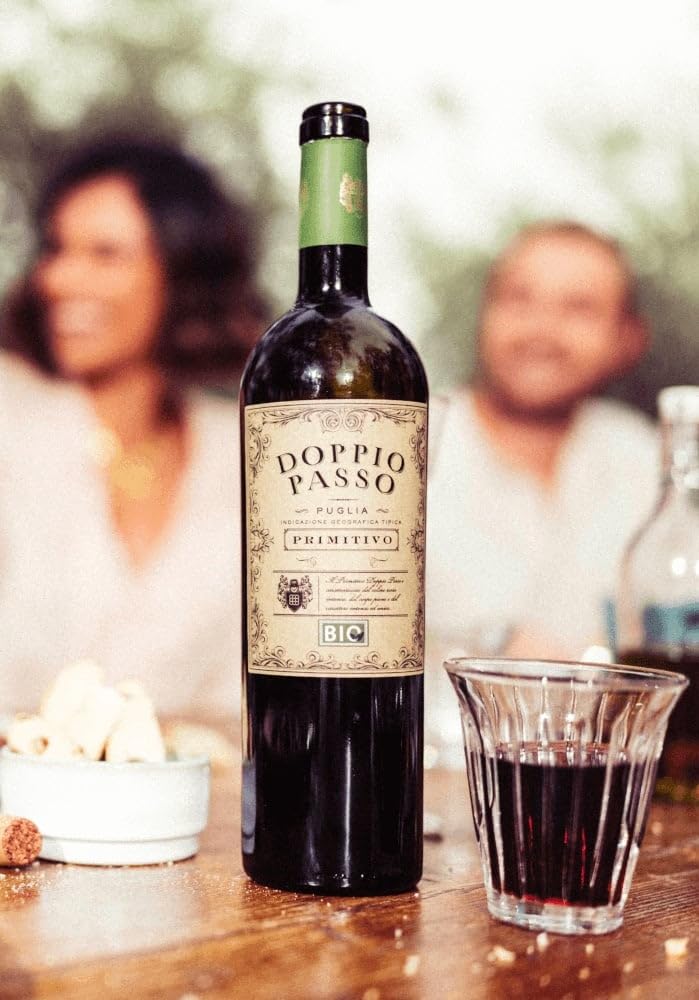 Doppio Passo Bio Primitivo Puglia IGT - CVCB Rotwein 6 x 0,75l VINELLO - 6 x Weinpaket inkl. kostenlosem VINELLO.weinausgießer