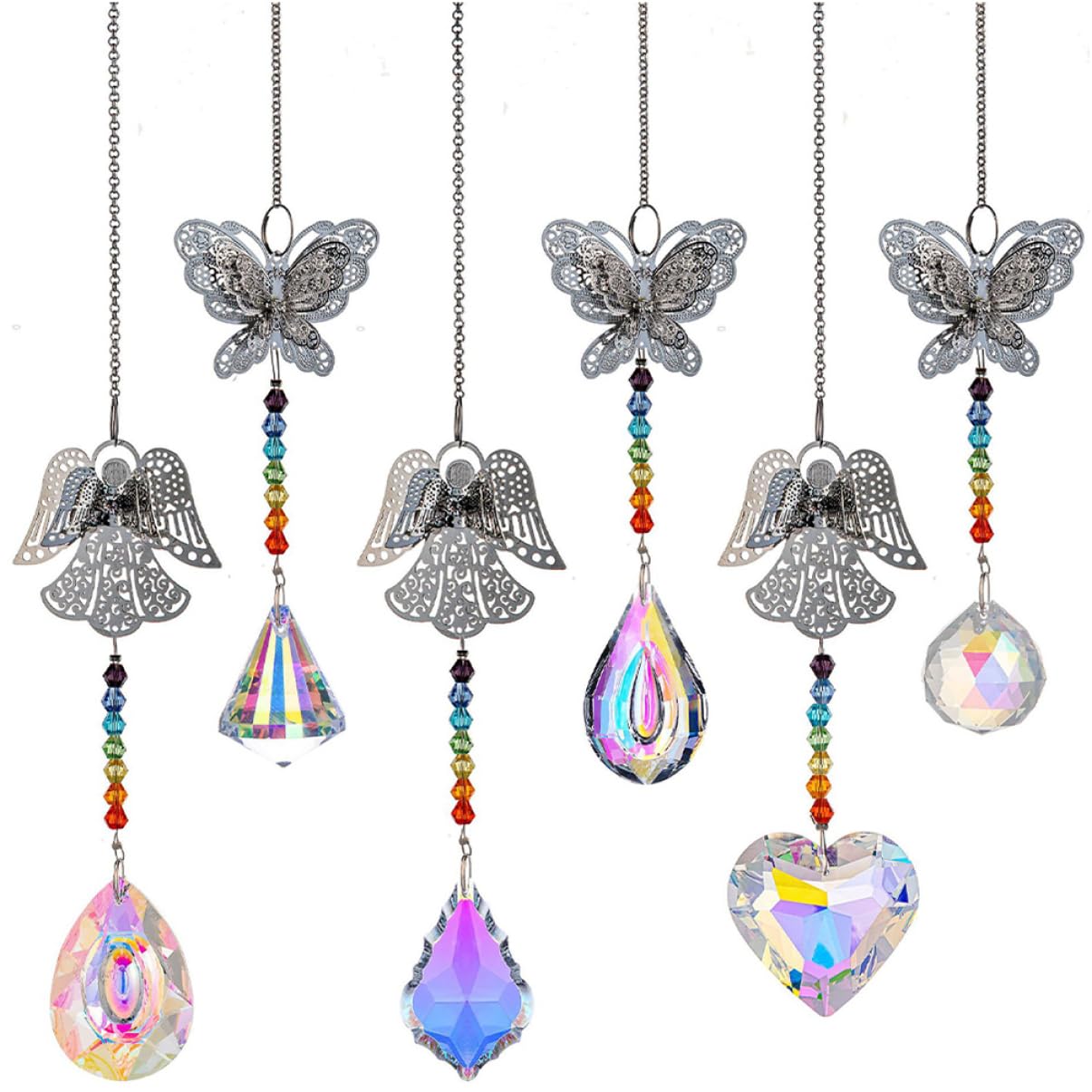 Fenêtre triste et sombre ? Illuminez votre intérieur avec l'attrape-soleil cristal 6 pièces