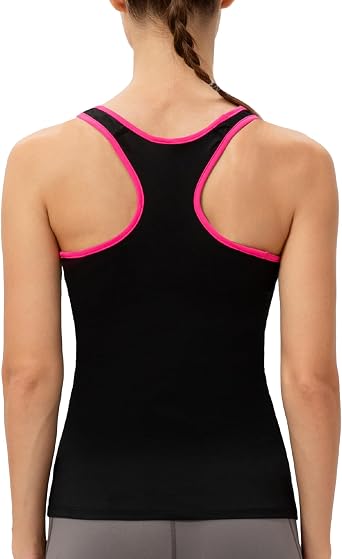 SPVISE 1 or 3 Pack Racerback Workout Tank Tops for Women Slim Fitted Basic Athletic Tanks Yoga T-Shirt Sleeveless Running Top