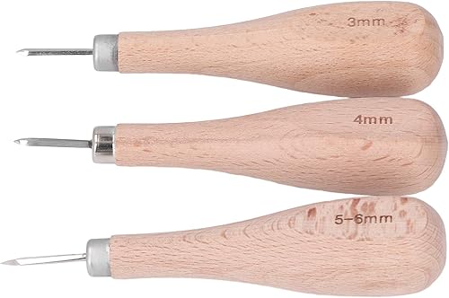 Miniatura 8 de Punzón de rombo, punzón incisivo de espaciado preciso profesional para costura de cuero para punzonado de cuero