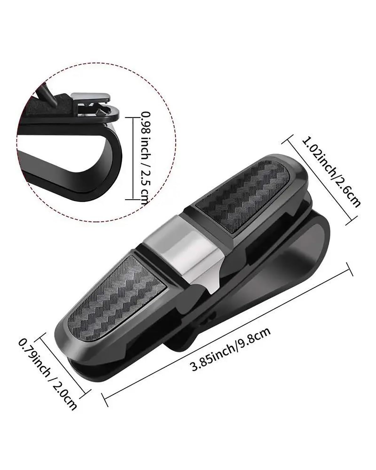 Supporto per Occhiali da Sole, Organizer per Visiera Parasole per Auto, Supporto per Occhiali da Sole, Supporto per Occhiali da Sole per Visiera Parasole per Auto, Clip per Occhiali da Sole per Auto
