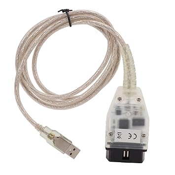 K+DCAN Diagnostic Tool, Double K Line USB Diagnostic Cable Lightweight ABS with CD Replacement for E60 E61 2007- for XP 7 8 10'$