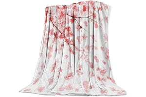 Soft and Cozy Cherry Blossom Blanket: A Floral Embrace