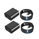 2-Pack Super Fast Charger Type C,Wall Charger 45 Watt USB c with 4FT Type C Charging Cable for Samsung Galaxy S25 Ultra/S24 Ultra/S24+/S23 Ultra/S23+/S22 Plus/S20, Tab S9/S8 Ultra