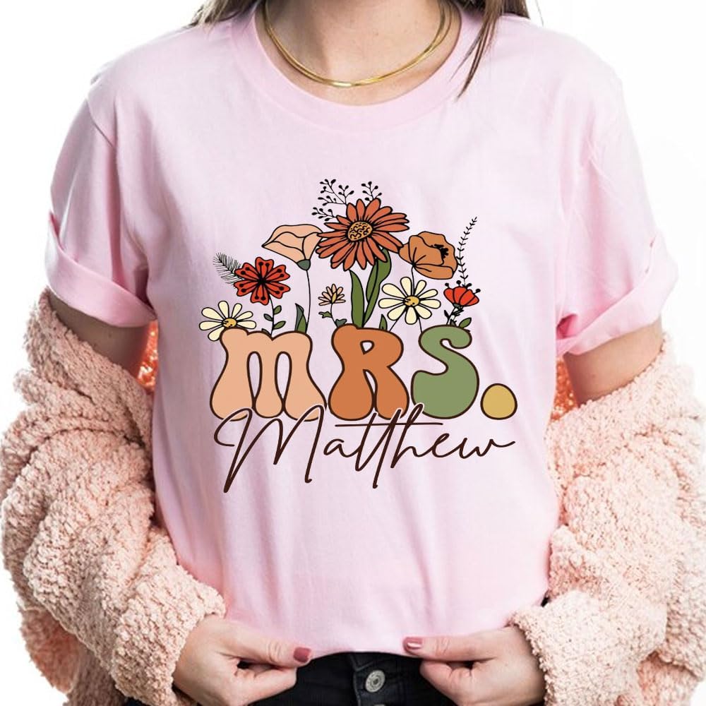 Personalized Mr and Mrs Shirts, Bride and Groom Shirts, Just Married Shirt, Husband Wife Shirt, Wedding Gifts - Image 3