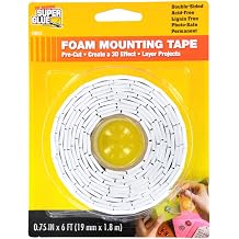 1 Roll 34 X 6 FT Super Glue Pre-Cut Double Sided Adhesive Foam Mounting Tape Acid Free