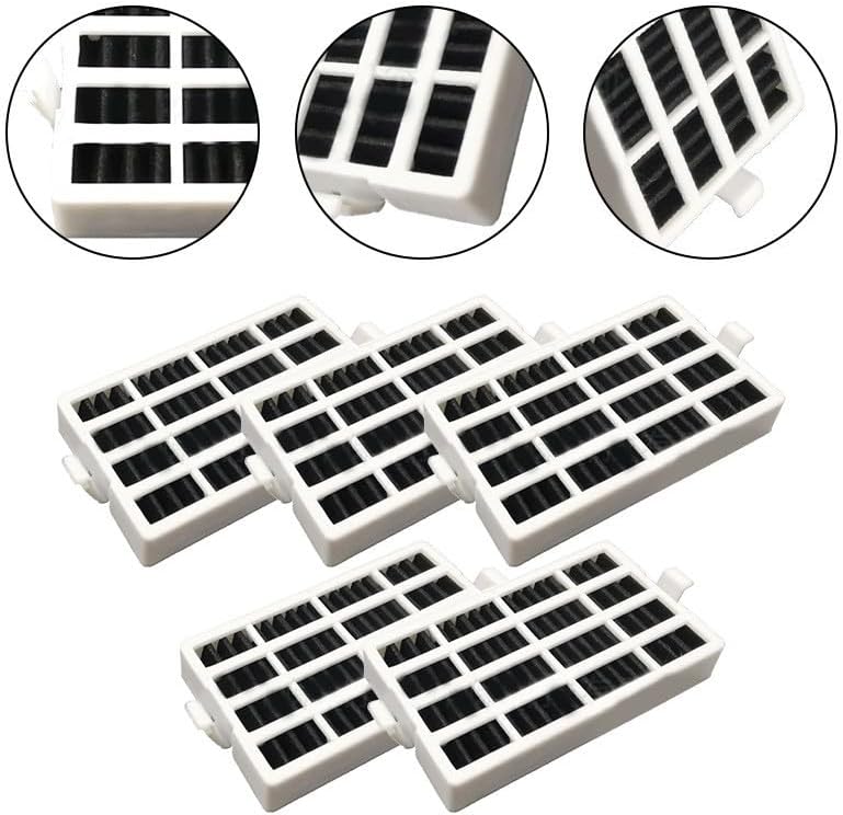 5 Pack Activated Carbon Refrigerator Filter W10311524 RAF1180, Eliminator Replacement Parts, Install Fresh