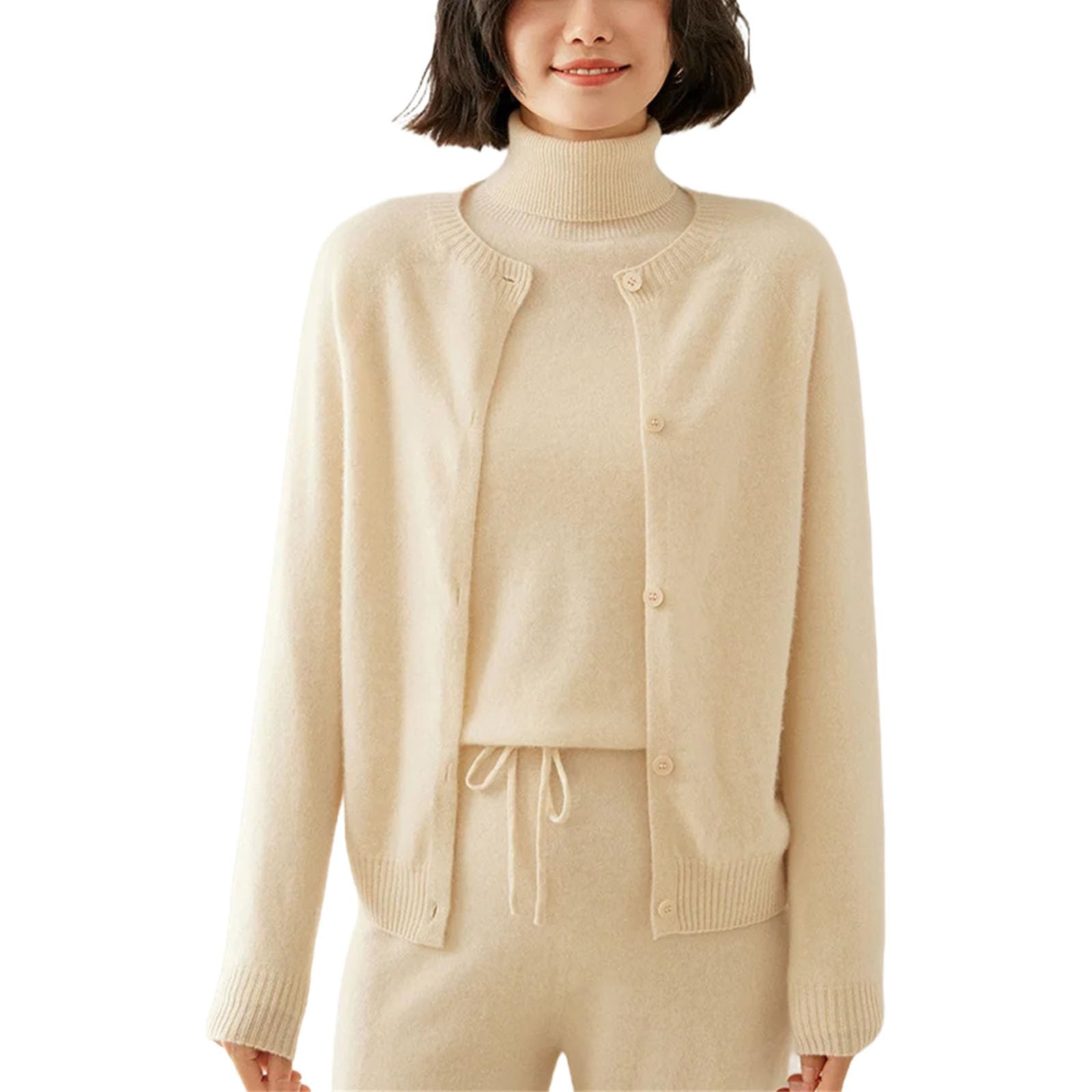 Frauen Frühling Winter Strickjacke Oansatz Langarm Pullover 100 Prozent Kaschmir Strickwaren Grundlegende Weiche Kleidung Tops