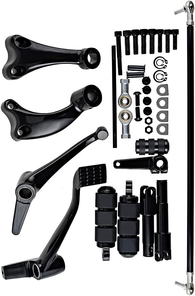 Astra Depot Black Forward Controls Foot Pegs Compatible For Harley Davidson Sportster 883 1200 XL Forty Eight 2004-2013