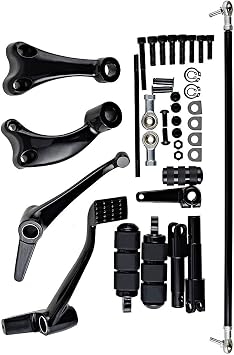 Astra Depot Black Forward Controls Foot Pegs Compatible For Harley Davidson Sportster 883 1200 XL Forty Eight 2004-2013