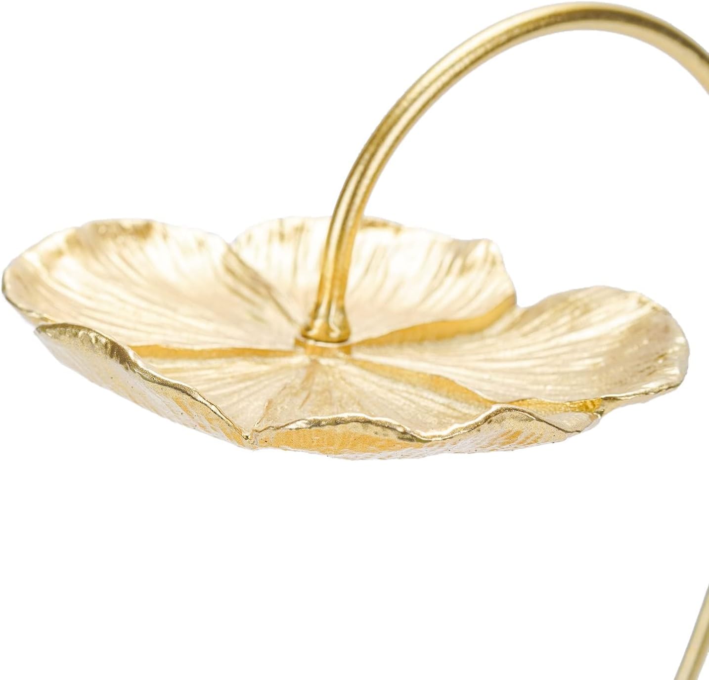 SOFFEE DESIGN Double-layer Gold Lotus Leaf Jewelry Tray for Necklace Ring Bracelet Earring Storage Decoration, Jewelry Organize Tower Displays Dish