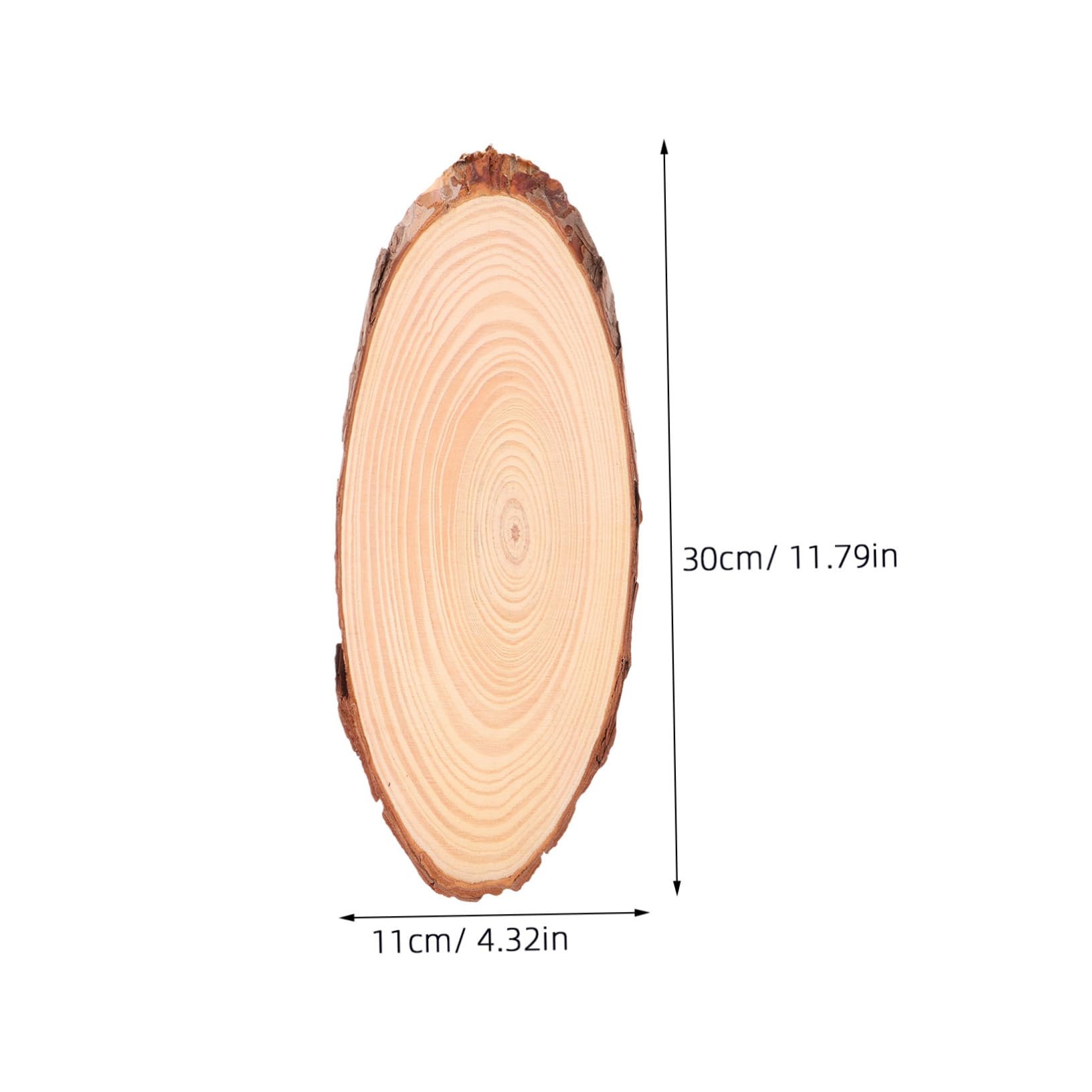 NUOBESTY Unbehandelte Holzscheiben und Rustikale Tischdekoration für Selbstgemacht Projekte Vielseitig und Einfach zu Halten aus Naturholz Ovale 4 Stück im Studio