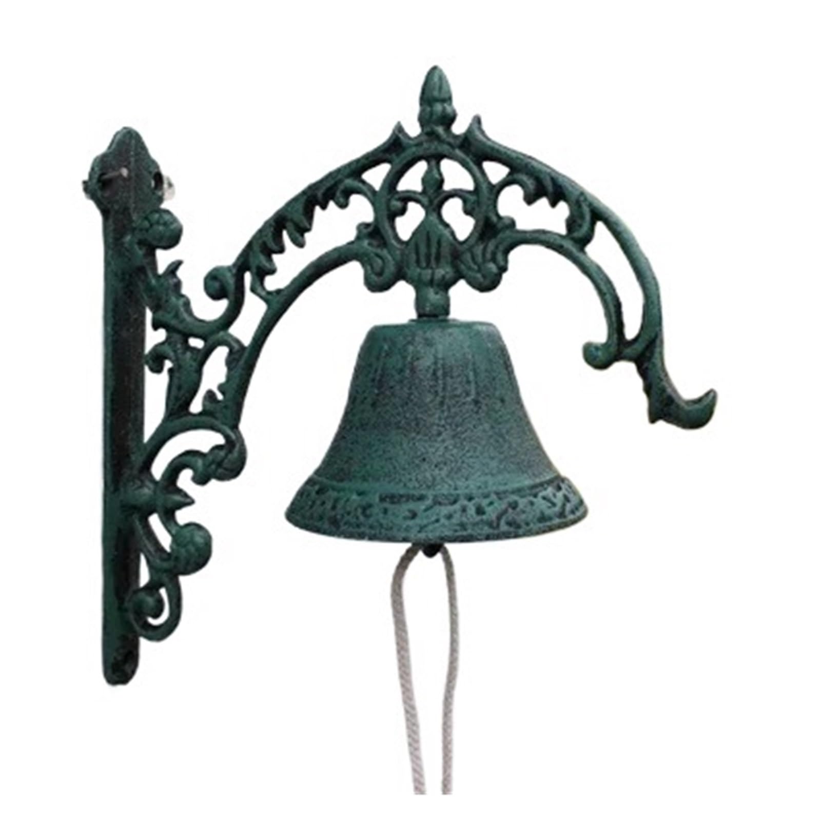 Ruwlfe One Color Cast Iron Wall Mounted Hand Cranking Welcome Bell For Home, Door, Bar