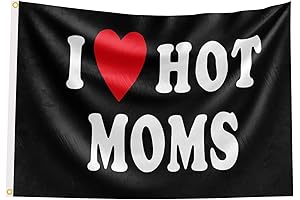AZCOVER i Love Hot Moms, Hot Mom Flag,I Heart Hot Moms Gifts, 3x5 Feet