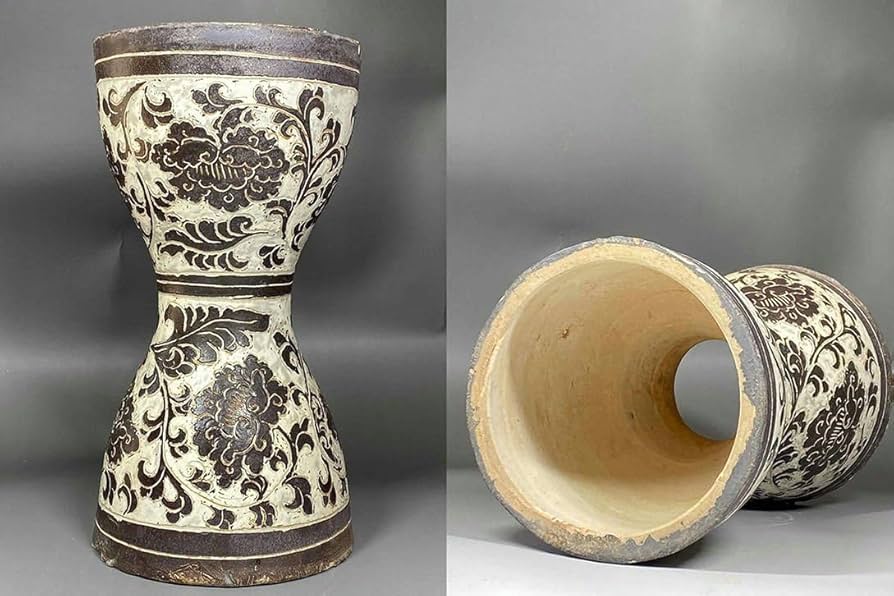 骨董品 Amazon.co.jp: 羽彰古美術A1489宋時代 磁州窯 磁鼓古陶磁器古