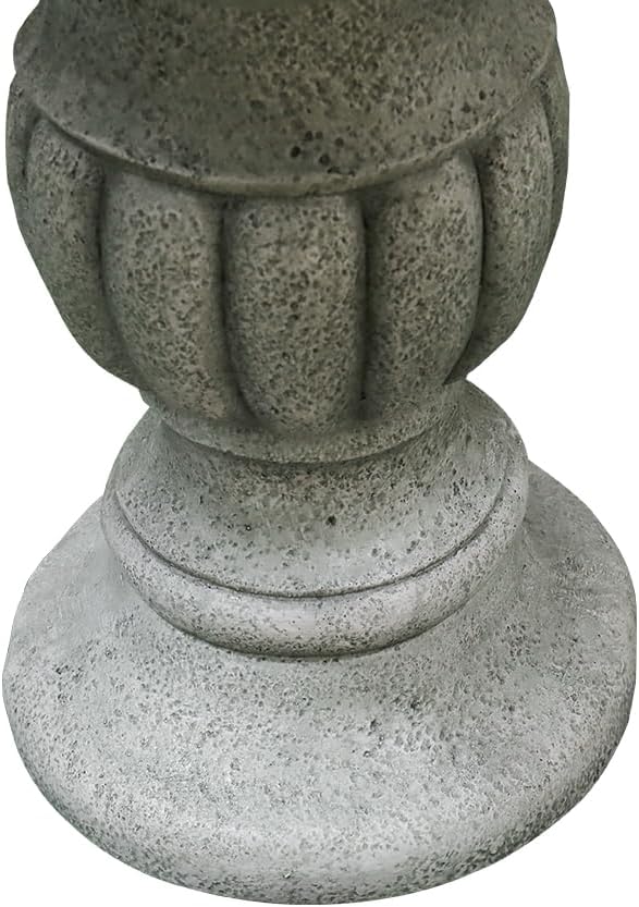 SunJet 39.3” High Modern Concrete Outdoor Water Fountain - 3 Tiered Large Floor Water Fountain and Waterfalls with Electric Pump for Garden, Patio, Yard, and Deck Decor, Featuring Natural Stone Look