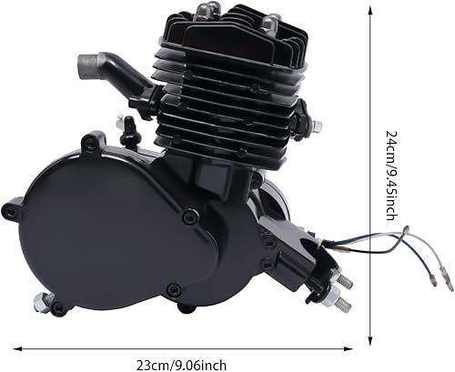 Miniatura 6 de QUEWATSA Kit de motor de bicicleta de 80 cc, kit de motor de bicicleta de 2 tiempos con motor de gasolina de doble cilindro Speedoemter, motor de