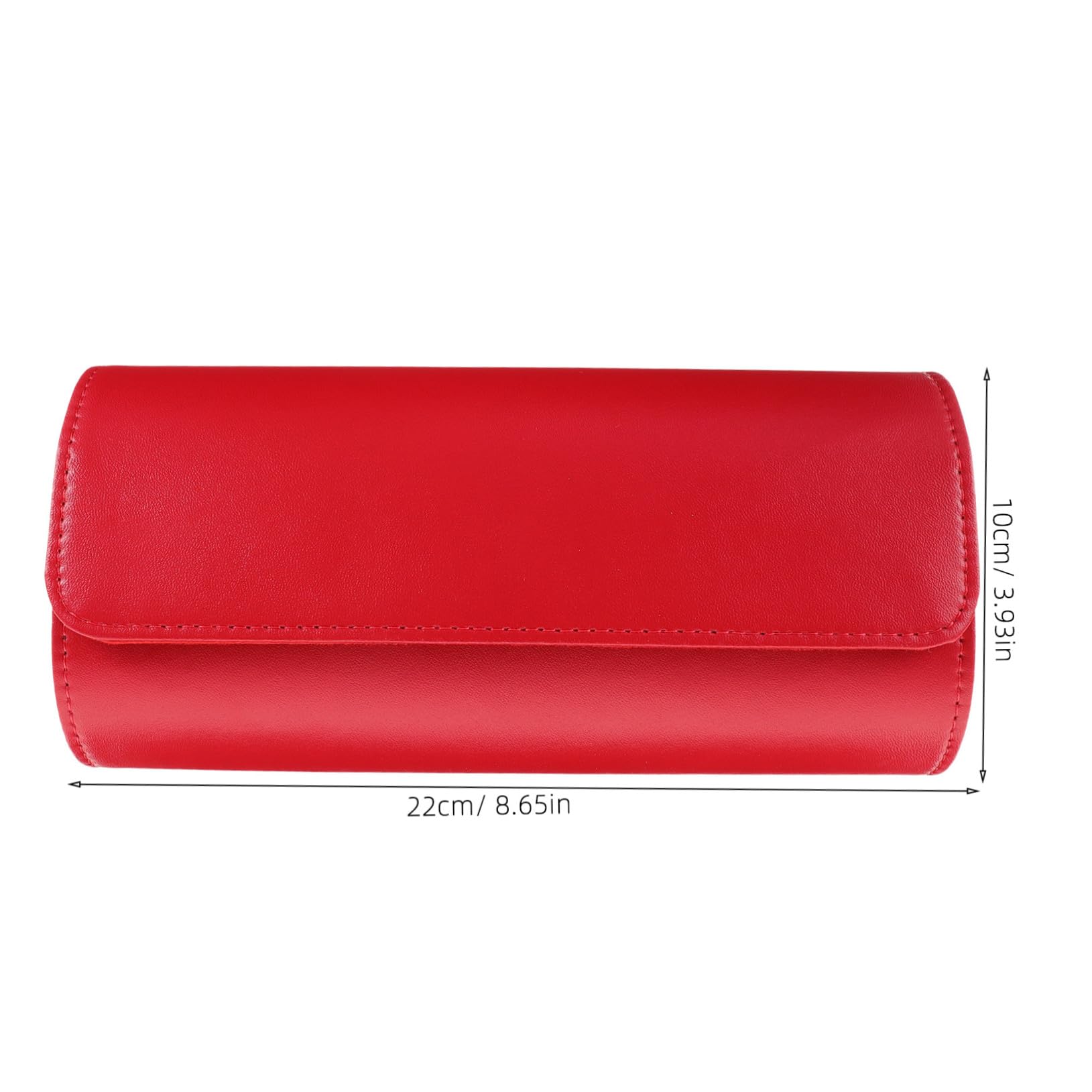 COLLBATH Estuche de Cuero Rojo Elegante y Fácil de Transportar para Reloj 3 Compartimentos Adecuado para Viajeros y Entusiastas de Relojes
