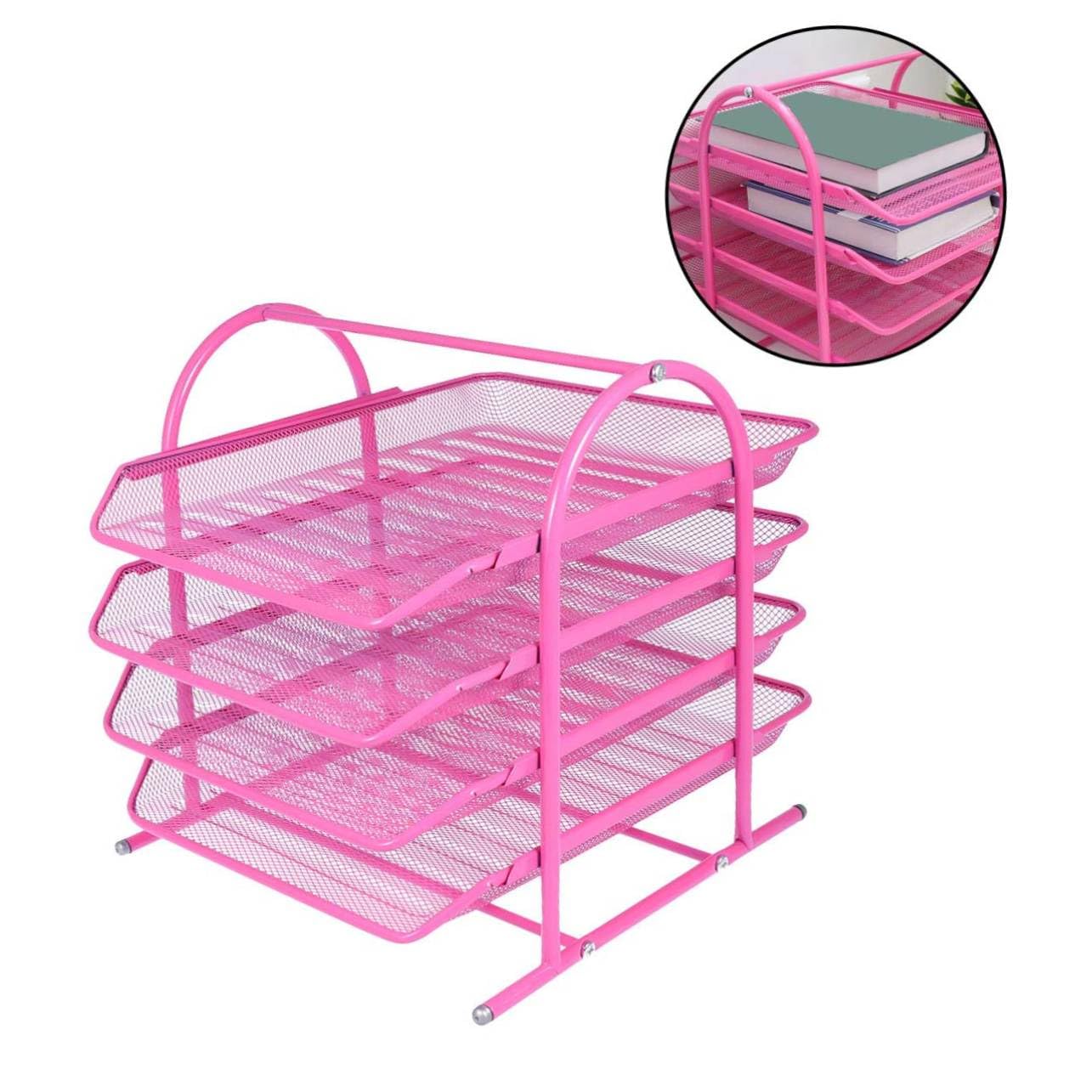 Stojak do przechowywania na biurko – stylowy organizer na dokumenty do domu i szkoły oszczędzający miejsce design trwałe materiały idealne do materiałów biurowych i dokumentów