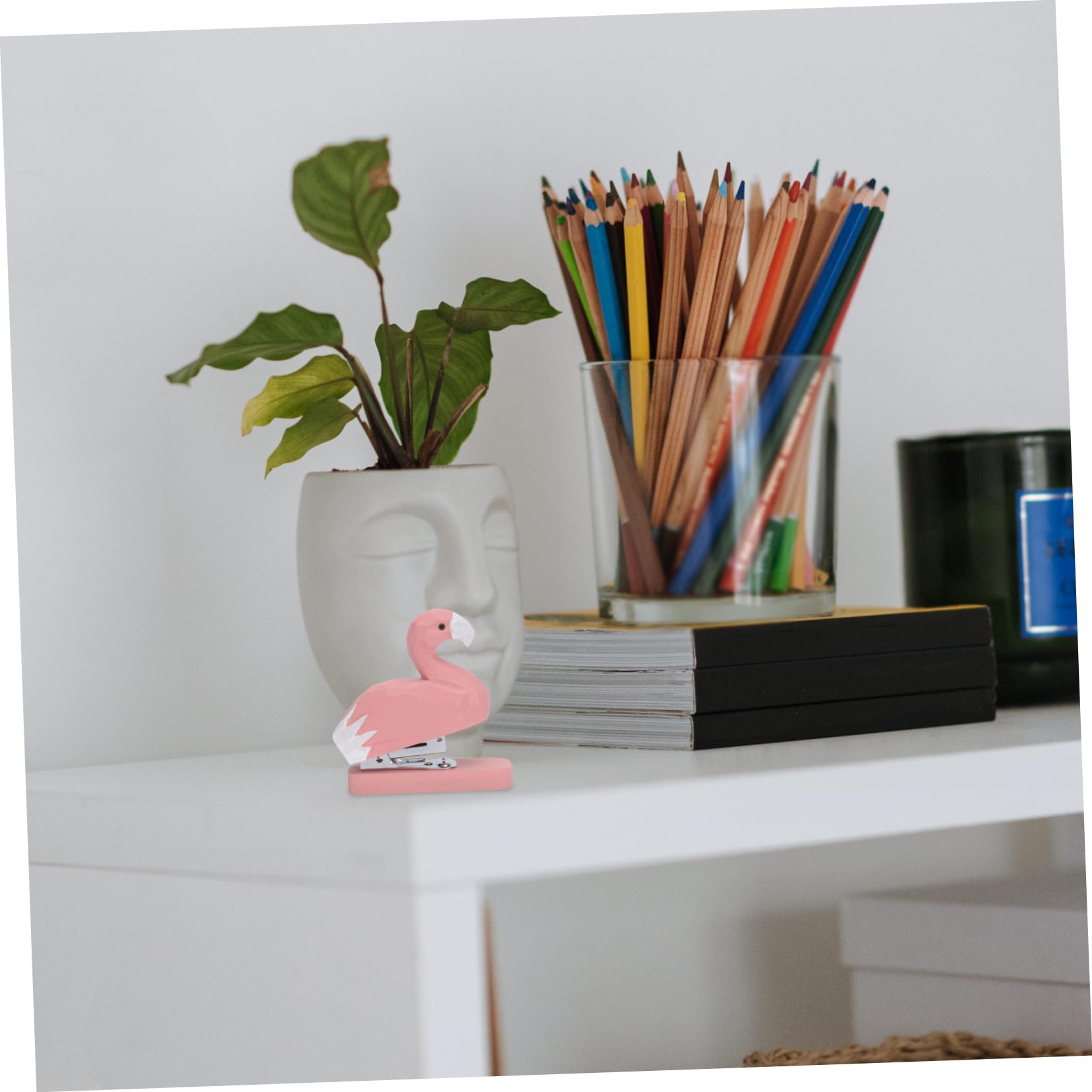STOBOK 3pezzi Cucitrice Portatile Forma Di Flamingo Legno Per Cancelleria Creativa Macchina Manuale Per Rilegare Libri Utile Per Scuola e Ufficio Design e Pratico