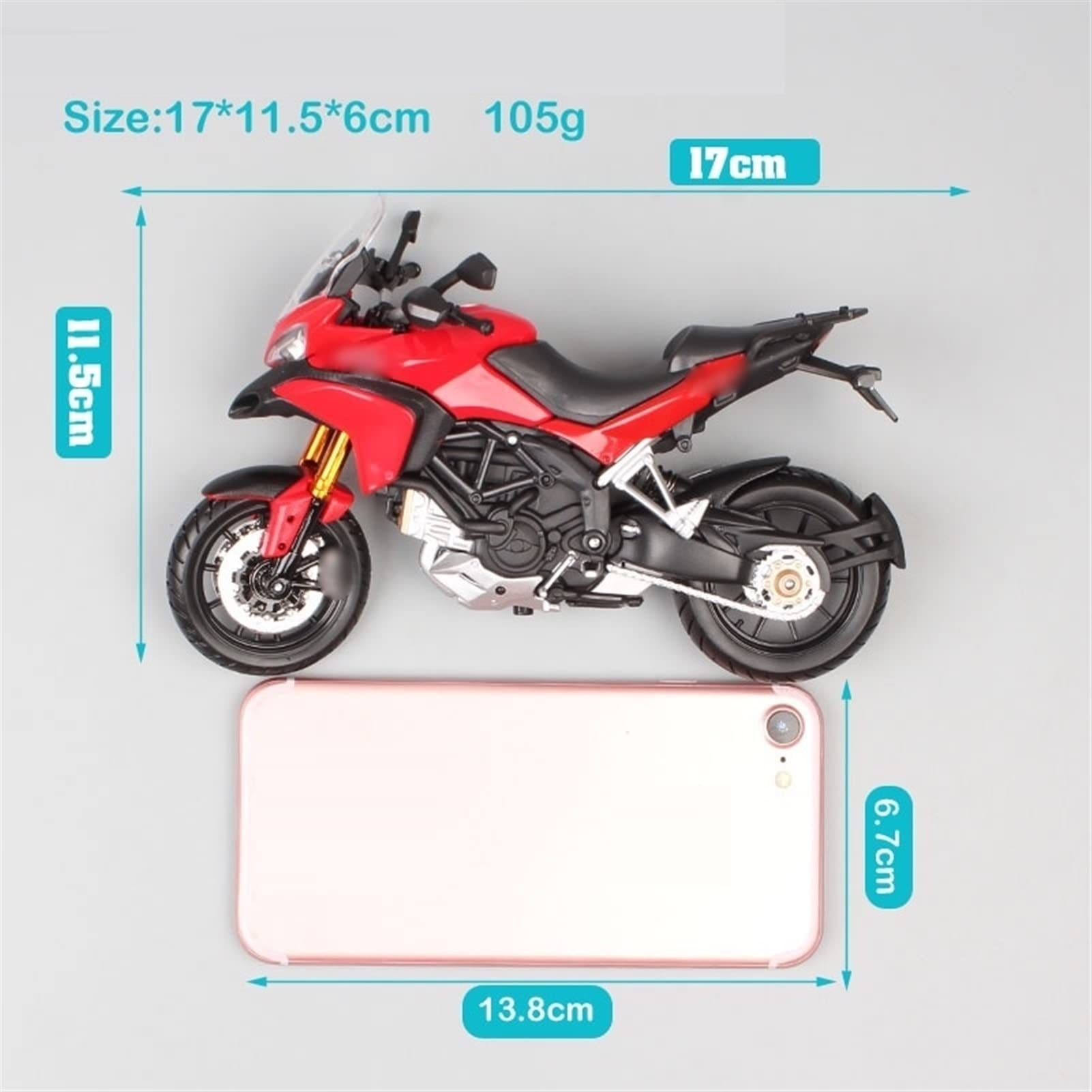 1/12 Scale Per Ducati Multistrada 1200S MTS1200 Modellini In Lega Modello Veicolo Moto Giocattoli Per Adulti Preferiti