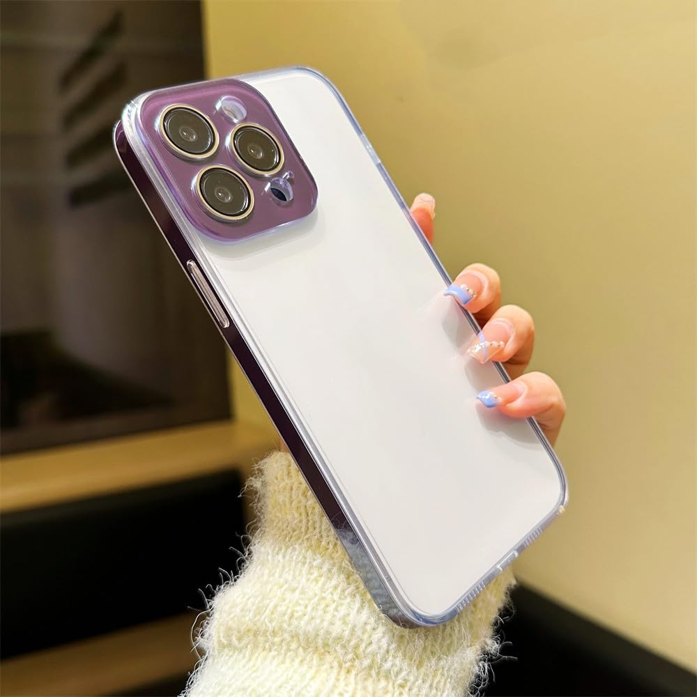 Coque iPhone 15 Pro antichoc verre de luxe violet protection complète - 7