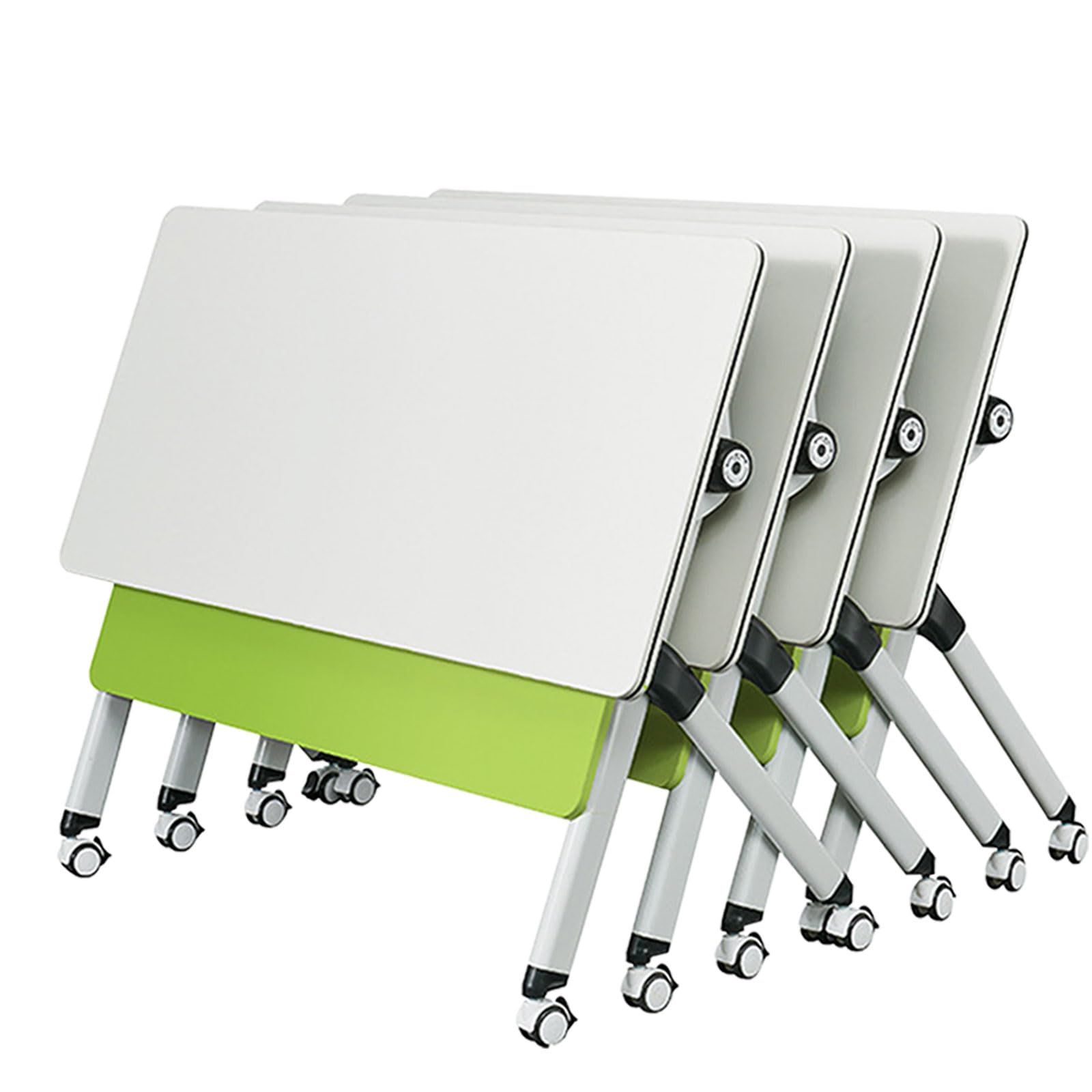 Tavolo da conferenza Pieghevole Portatile con Ruote bloccabili, Set di Formazione Mobile Moderno per casa o Ufficio (Confezione da 4)