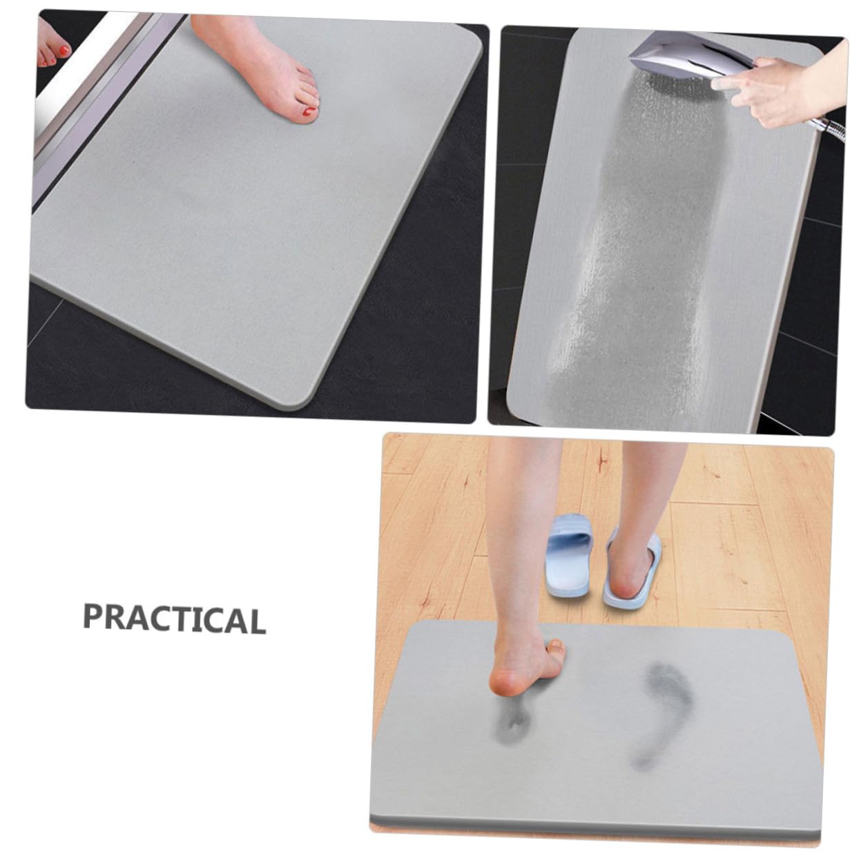 Terre de Diatomée Tapis de Bain Antidérapant Absorbant